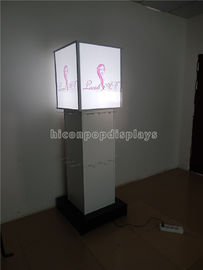 China 4 - Weisen-Kleinzusatz-Anzeigen-Beleuchtungs-Haar-Erweiterungs-Ausstellungsstand freistehend fournisseur