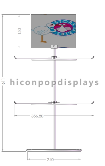 Metalldraht-Tischplatte-hängendes Anzeigen-Kleinregal für Kinderspielwaren